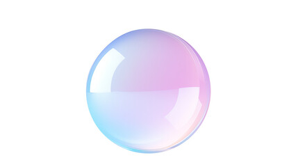 Bubble with pastel color. Isolated on Transparent background.