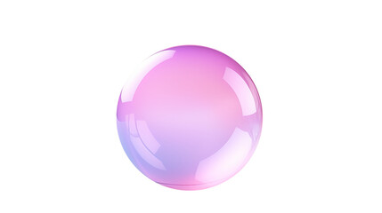 Fototapeta premium Bubble with pastel color. Isolated on Transparent background.