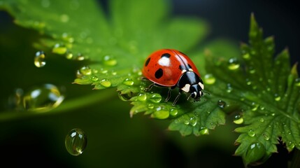Image of a ladybug on a leaf.