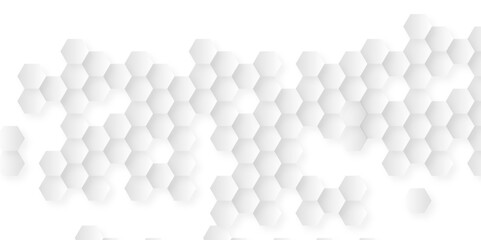 Abstract background with hexagons Abstract hexagon polygonal pattern background vector. seamless bright white abstract honeycomb background.	