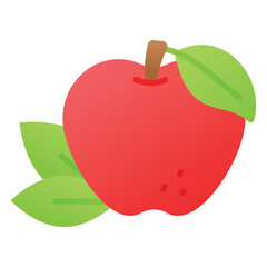 A customizable icon of Red apple, ready to use vector