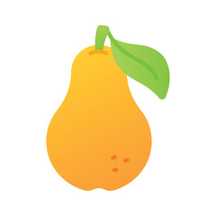 An amazing icon of pear, healthy and organic food