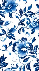 Portuguese Blue Tile Pattern | generative AI