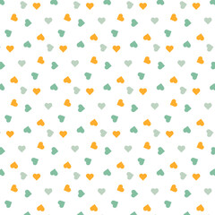 Cute seamless pattern of color hearts