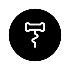 corkscrew line circular icon