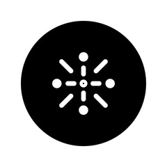 fireworks line circular icon