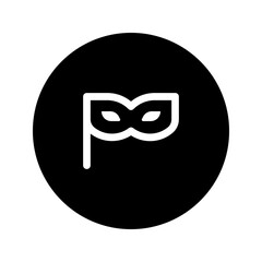 eye mask line circular icon