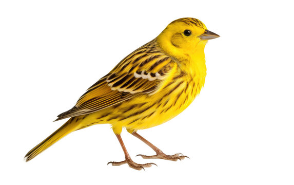 Yellowhammer Golden Warbler Isolated on a Transparent Background PNG.