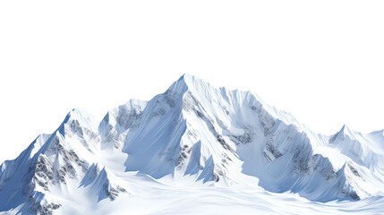 Snow mountain. Isolated on Transparent background. - obrazy, fototapety, plakaty