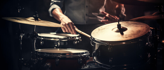 musician playing the drums