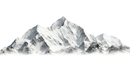 Fototapeta na wymiar Snow mountain. Isolated on Transparent background.