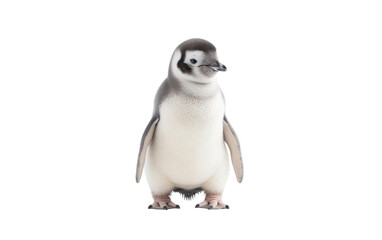 Australian Little Penguin Oceanic Dwarf Isolated on a Transparent Background PNG.