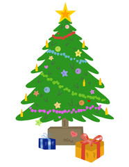 Christmas tree with presents