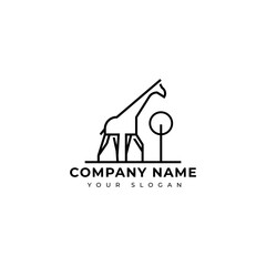 Modern Giraffe logo vector design template