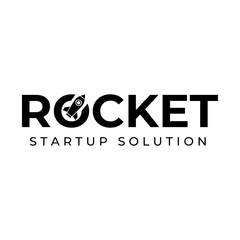 Rocket launch logo vector template. Creative rocket flight startup fly launch vector logo design