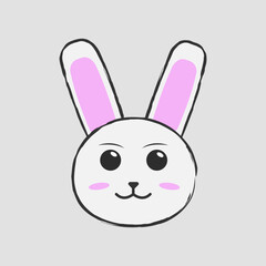 Vector illustration of Rabbit with different emotions
