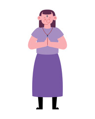catholic girl praying illustration