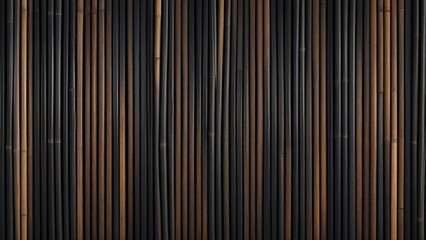 Black bamboo slat wide texture background