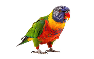Lorikeet Colorful avianLorikeet Colorful Avian pollinator pollinator Isolated on a Transparent Background PNG.