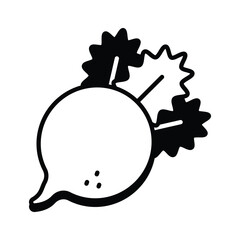 Garden radish vector design isolated on white background