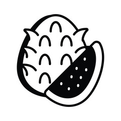Get your hands on this visually perfect icon of pitaya. Dragon fruit vector design