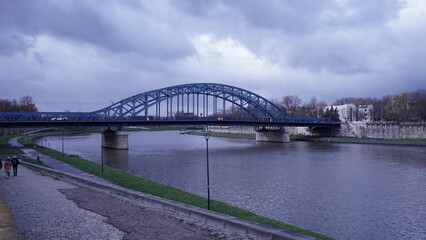Bridges in Krakow Poland autumn 