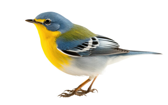 Northern Parula Canopy Charmer Isolated on a Transparent Background PNG.