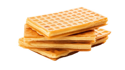 Wafer bars isolated on transparent background, PNG image with background removed, Created with Generative Ai technology.