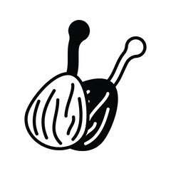 Beautifully designed icon of capers, vegetarian food