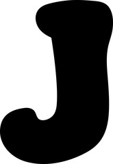 J uppercase alphabet letter handwritten font