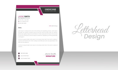 Clean and professional corporate company business letterhead template.