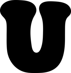 U uppercase alphabet letter handwritten font
