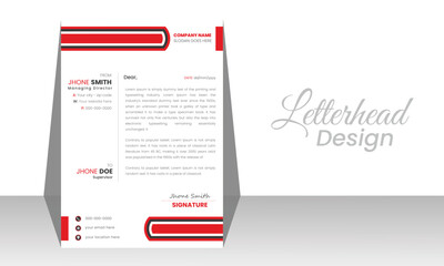 Simple letterhead template vector design. 