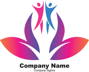 Health And Wellness Logo Design Vector Template