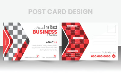 corporate business postcard EDDM design template. stylish corporate postcard design