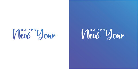 happy new year design logo template