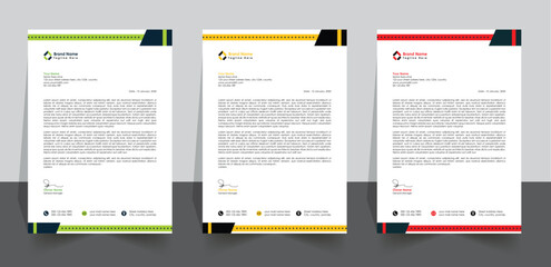 modern letter head design template Printable size letterhead Business Pad