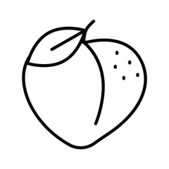 High quality icon of peach, delicious peach vector design, healthy food