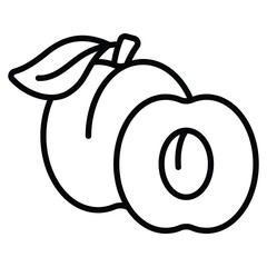 Visually appealing icon of plum in modern style, ready to use icon