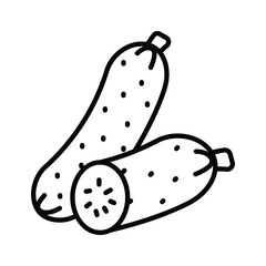 An amazing icon of cucumber in modern design style, healthy and organic food