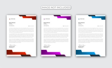 Vector modern new corporate company letterhead design.Letterhead template for print.