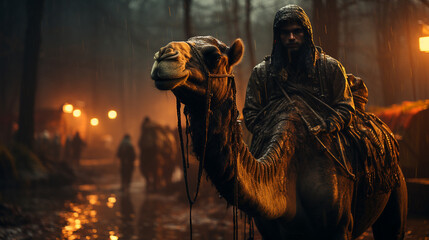 Man with a camel.