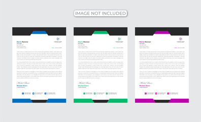 Vector modern new corporate company letterhead design.Letterhead template for print.