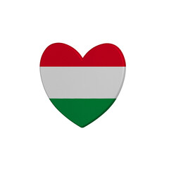 Fototapeta premium World countries. Heart element on white background. Hungary