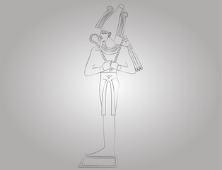 Pictogram illustration of the Egyptian God Osiris