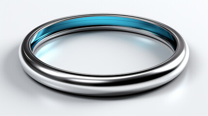 Silver circle for advertise on white background.