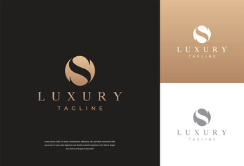 the beautiful letter SS infinity monogram in incredibly luxury and classy style, elegant circular