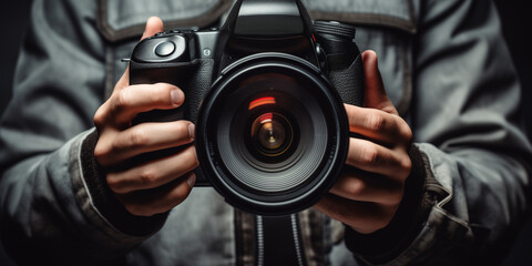   DSLR camera close up