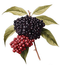 Bountiful Berries: Nature's Colorful Delights on a Transparent Background