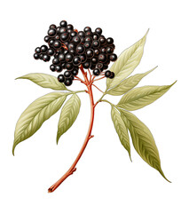 Bountiful Berries: Nature's Colorful Delights on a Transparent Background